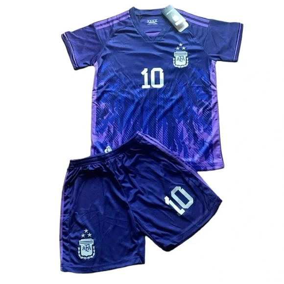 MESSI ARGENTINA Jersey, Shorts Set Away Champion Version 2023 Big Kids - Picture 1 of 7